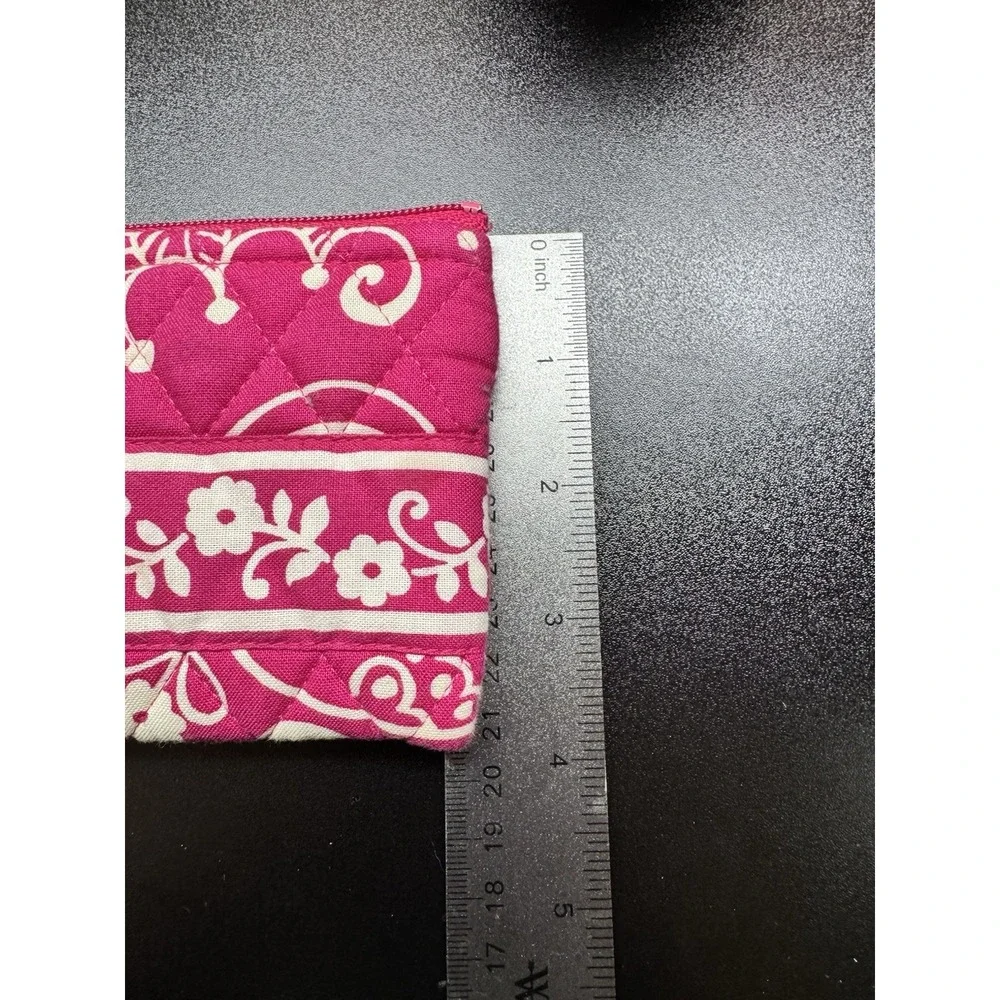 Vera Bradley‎ Pink Floral Quilted Zip Coin Purse Wallet Small Wristlet